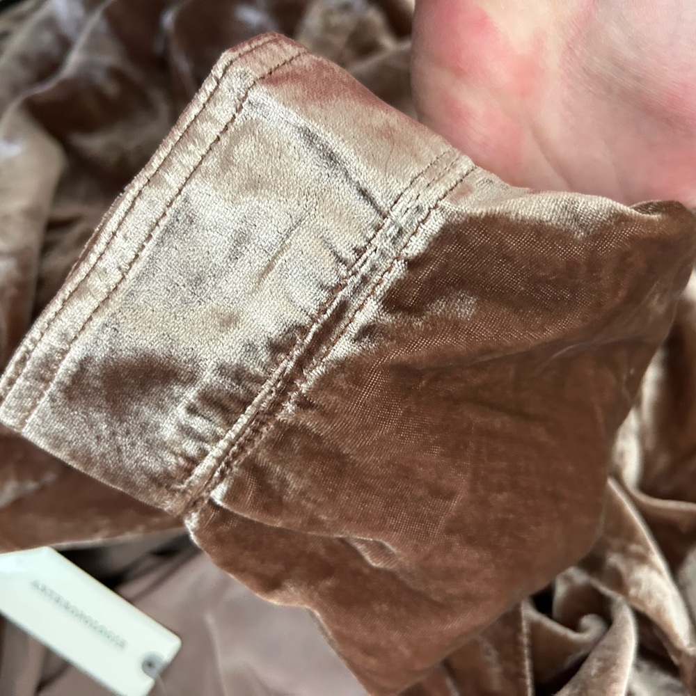 Pilcro Brown Velvet Button Down Shirt - Picture 10 of 10